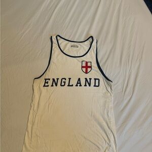 Primark - ENGLAD White Tank with Navy Trim